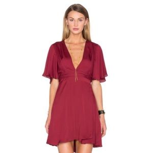 NWOT House of Harlow 1960 burgundy wrap dress